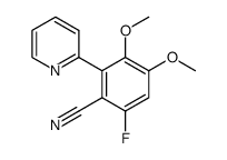 6-fluoro-3,4-dimethoxy-2-(pyridin-2-yl)benzonitrile Structure