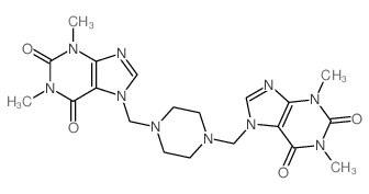 Theophylline,7,7'-(1,4-piperazinediyldimethylene)di- (6CI,7CI,8CI)结构式