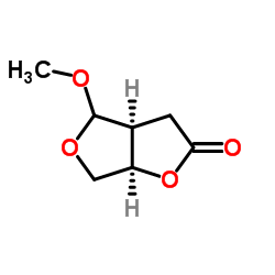 (3AS,6AR)-TETRAHYDRO-4-METHOXY FURO (3,4-B)FURAN-2(3H)-ONE structure