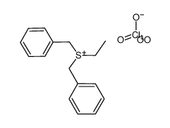 S,S-dibenzul-S-ethylsulfonium perchlorate Structure