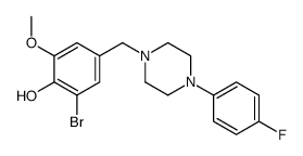 2-bromo-4-[[4-(4-fluorophenyl)piperazin-1-yl]methyl]-6-methoxyphenol结构式