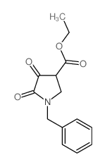 3-Pyrrolidinecarboxylicacid, 4,5-dioxo-1-(phenylmethyl)-, ethyl ester结构式