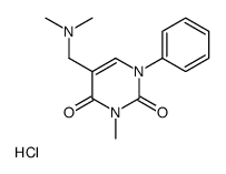 5-[(dimethylamino)methyl]-3-methyl-1-phenylpyrimidine-2,4-dione,hydrochloride Structure