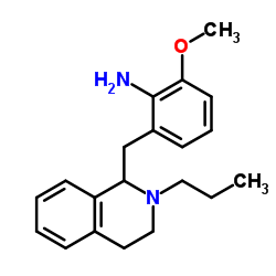 2-Methoxy-6-[(2-propyl-1,2,3,4-tetrahydro-1-isoquinolinyl)methyl]aniline结构式