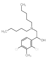 1-(2,4-dichloro-3-methyl-phenyl)-2-(dipentylamino)ethanol结构式