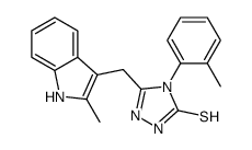 3-[(2-methyl-1H-indol-3-yl)methyl]-4-(2-methylphenyl)-1H-1,2,4-triazole-5-thione结构式