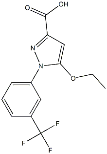 5-ethoxy-1-(3-trifluoromethyl-phenyl)-1H-pyrazole-3-carboxylic acid结构式