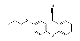 2-[2-[4-(2-methylpropylsulfanyl)phenyl]sulfanylphenyl]acetonitrile结构式