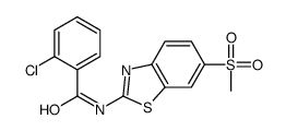 2-chloro-N-(6-methylsulfonyl-1,3-benzothiazol-2-yl)benzamide Structure