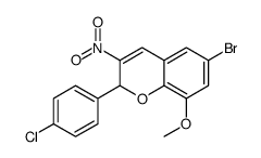 6-Bromo-2-(4-chlorophenyl)-8-methoxy-3-nitro-2H-1-benzopyran picture