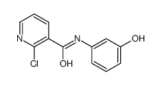 2-chloro-N-(3-hydroxyphenyl)pyridine-3-carboxamide结构式