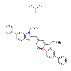 dihydroxy-oxo-azanium; (2Z)-3-ethyl-2-[(2E)-2-[(3-ethyl-5-phenyl-benzooxazol-2-yl)methylidene]butylidene]-5-phenyl-benzooxazole结构式