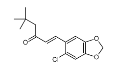 (E)-1-(6-chloro-1,3-benzodioxol-5-yl)-5,5-dimethylhex-1-en-3-one结构式