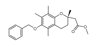 (2S)-(6-benzyloxy-2,5,7,8-tetramethylchroman-2-yl)acetic acid methyl ester结构式