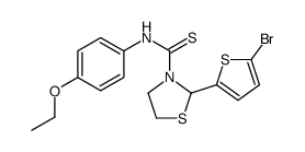 3-Thiazolidinecarbothioamide,2-(5-bromo-2-thienyl)-N-(4-ethoxyphenyl)-(9CI)结构式