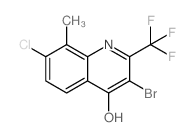 3-溴-7-氯-8-甲基-2-(三氟甲基)喹啉-4-醇图片