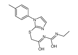 N-(ethylcarbamoyl)-2-[1-(4-methylphenyl)imidazol-2-yl]sulfanylacetamide Structure