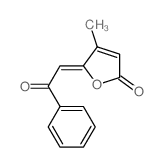 4-methyl-5-phenacylidene-furan-2-one structure