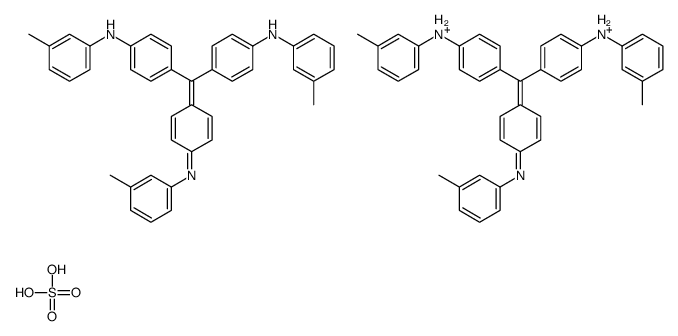 [4-[bis[4-(3-methylanilino)phenyl]methylidene]cyclohexa-2,5-dien-1-ylidene]-(3-methylphenyl)azanium,sulfuric acid Structure
