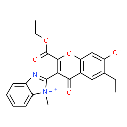 ethyl 6-ethyl-7-hydroxy-3-(1-methyl-1H-benzo[d]imidazol-2-yl)-4-oxo-4H-chromene-2-carboxylate Structure