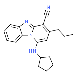1-(cyclopentylamino)-3-propylbenzo[4,5]imidazo[1,2-a]pyridine-4-carbonitrile structure