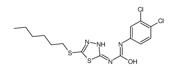 1-(3,4-dichlorophenyl)-3-(5-hexylsulfanyl-1,3,4-thiadiazol-2-yl)urea Structure