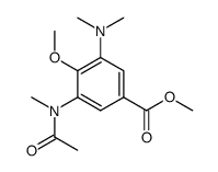methyl 3-dimethylamino-5-(N-methylacetamido)-p-anisoate Structure