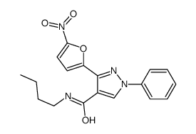 N-butyl-3-(5-nitrofuran-2-yl)-1-phenylpyrazole-4-carboxamide结构式