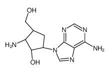 (1R,2R,3S,5R)-2-amino-5-(6-aminopurin-9-yl)-3-(hydroxymethyl)cyclopentan-1-ol结构式