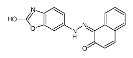 6-[2-(2-oxonaphthalen-1-ylidene)hydrazinyl]-3H-1,3-benzoxazol-2-one结构式