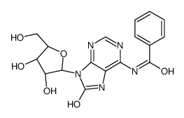 N-[9-[(2R,3R,4S,5R)-3,4-dihydroxy-5-(hydroxymethyl)oxolan-2-yl]-8-oxo-7H-purin-6-yl]benzamide Structure