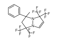 3-methyl-3-phenyl-1,1,5,5-tetrakis-trifluoromethyl-2,3-dihydro-1H,5H-pyrazolo[1,2-a]pyrazole结构式