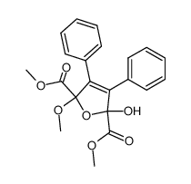 2-Hydroxy-5-methoxy-3,4-diphenyl-2,5-dihydro-furan-2,5-dicarboxylic acid dimethyl ester Structure