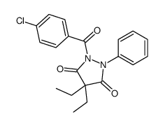 1-(4-chlorobenzoyl)-4,4-diethyl-2-phenylpyrazolidine-3,5-dione结构式
