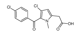 2-[4-chloro-5-(4-chlorobenzoyl)-1-methylpyrrol-2-yl]acetic acid结构式
