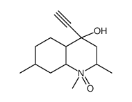 4-ethynyl-1,2,7-trimethyl-1-oxido-2,3,4a,5,6,7,8,8a-octahydroquinolin-1-ium-4-ol结构式