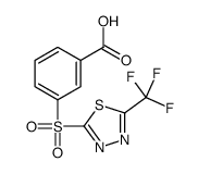 3-[[5-(trifluoromethyl)-1,3,4-thiadiazol-2-yl]sulfonyl]benzoic acid Structure