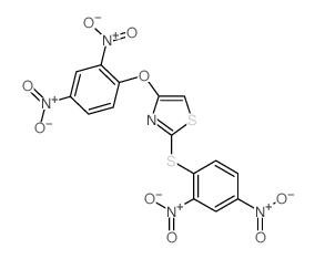 Thiazole,4-(2,4-dinitrophenoxy)-2-[(2,4-dinitrophenyl)thio]-结构式