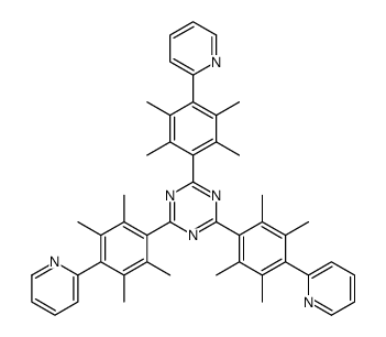 2,4,6-tris(2,3,5,6-tetramethyl-4-pyridin-2-ylphenyl)-1,3,5-triazine结构式