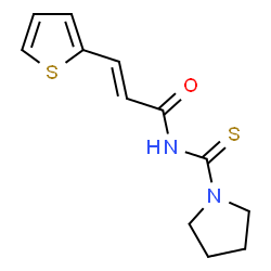 (2E)-N-(pyrrolidin-1-ylcarbonothioyl)-3-(thiophen-2-yl)prop-2-enamide picture