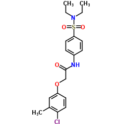 2-(4-Chloro-3-methylphenoxy)-N-[4-(diethylsulfamoyl)phenyl]acetamide结构式