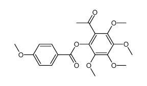 2'-(4-methoxybenzoyloxy)-3',4',5',6'-tetramethoxyacetophenone结构式