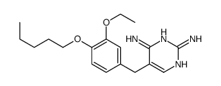 5-[(3-ethoxy-4-pentoxyphenyl)methyl]pyrimidine-2,4-diamine结构式