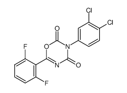 3-(3,4-dichloro-phenyl)-6-(2,6-difluoro-phenyl)-[1,3,5]oxadiazine-2,4-dione Structure