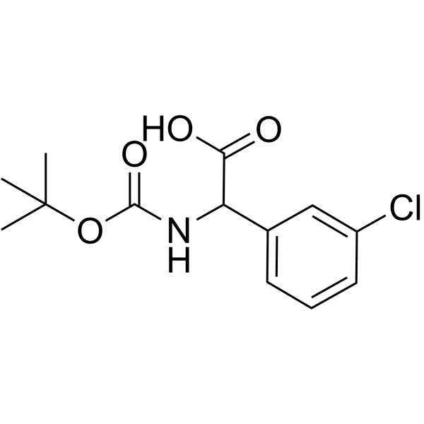 N-Boc间氯苯基甘氨酸结构式