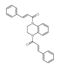 3-phenyl-1-[4-(3-phenylprop-2-enoyl)-2,3-dihydroquinoxalin-1-yl]prop-2-en-1-one Structure