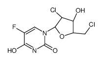 1-[(2R,3R,4R,5S)-3-chloro-5-(chloromethyl)-4-hydroxyoxolan-2-yl]-5-fluoropyrimidine-2,4-dione Structure