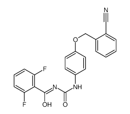 N-[[4-[(2-cyanophenyl)methoxy]phenyl]carbamoyl]-2,6-difluorobenzamide Structure