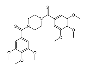 [4-(3,4,5-trimethoxybenzenecarbothioyl)piperazin-1-yl]-(3,4,5-trimethoxyphenyl)methanethione Structure