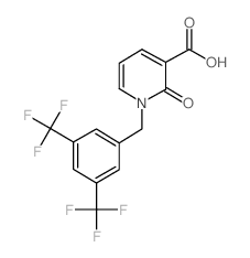 1-[3,5-BIS(TRIFLUOROMETHYL)BENZYL]-2-OXO-1,2-DIHYDRO-3-PYRIDINECARBOXYLIC ACID structure